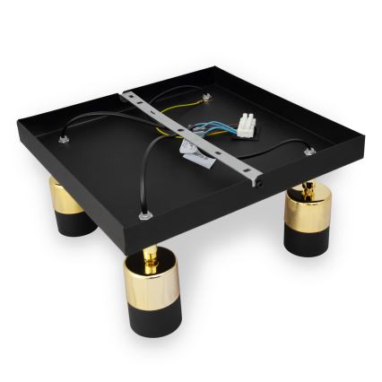 LED Спот TUBSSON 4xGU10/4,8W/230V черен/златист