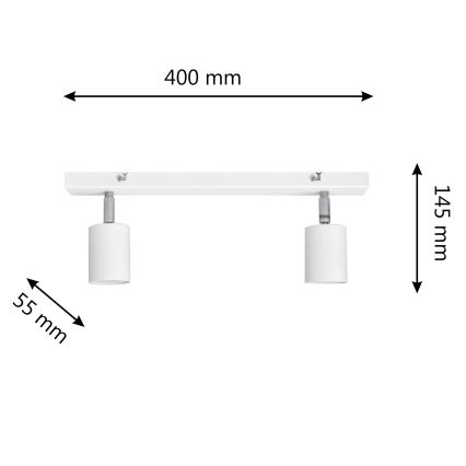 LED Спот TUNE 2xGU10/4,8W/230V бял