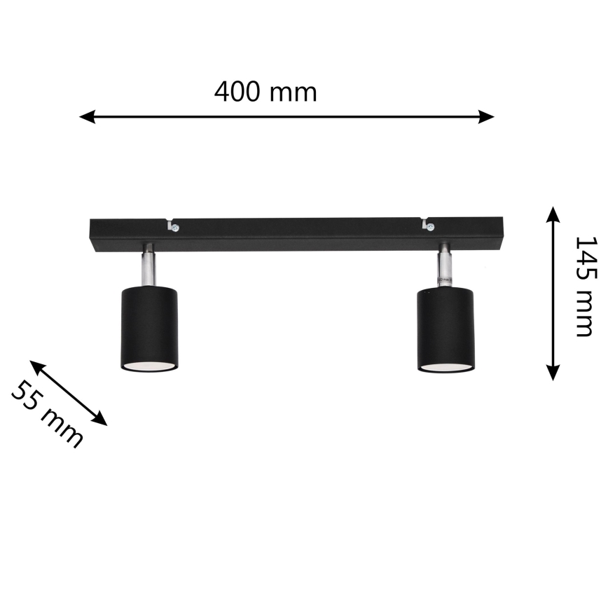 LED Спот TUNE 2xGU10/4,8W/230V черен