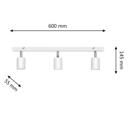 LED Спот TUNE 3xGU10/4,8W/230V бял
