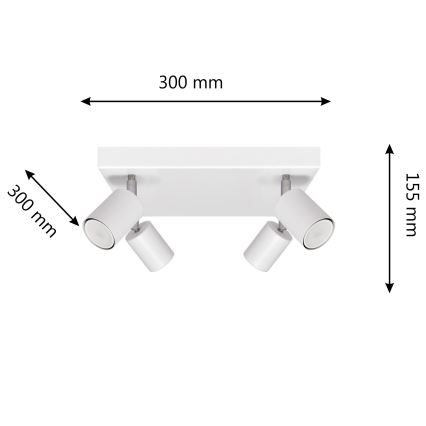 LED Спот TUNE 4xGU10/4,8W/230V бял