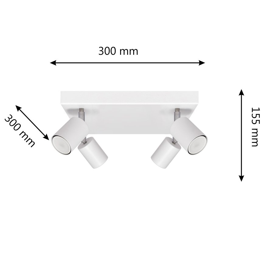 LED Спот TUNE 4xGU10/4,8W/230V бял