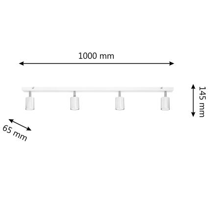 LED Спот TUNE 4xGU10/4,8W/230V матов хром/бял