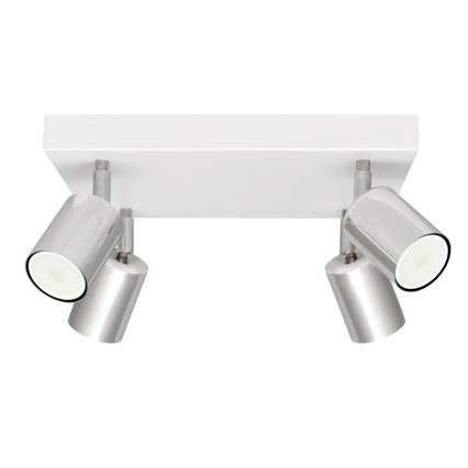 LED Спот TUNE 4xGU10/4,8W/230V матов хром/бял