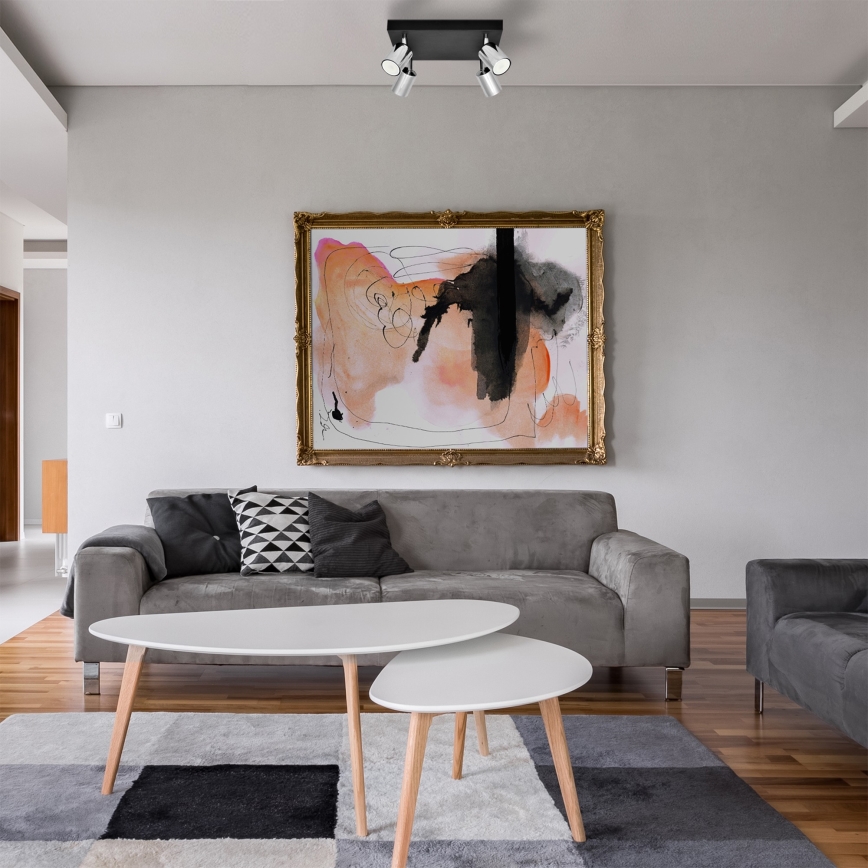 LED Спот TUNE 4xGU10/4,8W/230V матов хром/черен