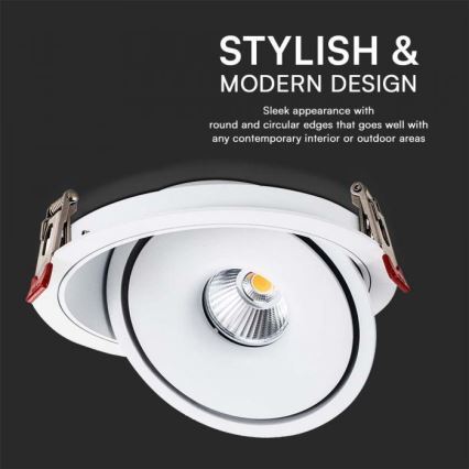 LED Спот за вграждане LED/20W/230V 3000/4000/6400K Ø 16,5 см бял