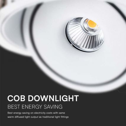 LED Спот за вграждане LED/20W/230V 3000/4000/6400K Ø 16,5 см бял