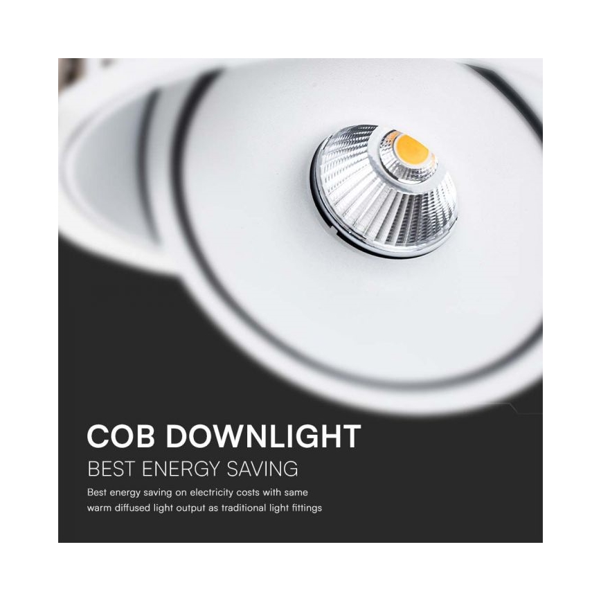 LED Спот за вграждане LED/20W/230V 3000/4000/6400K Ø 16,5 см бял