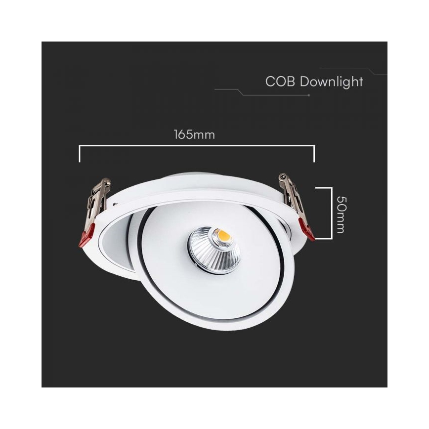 LED Спот за вграждане LED/20W/230V 3000/4000/6400K Ø 16,5 см бял