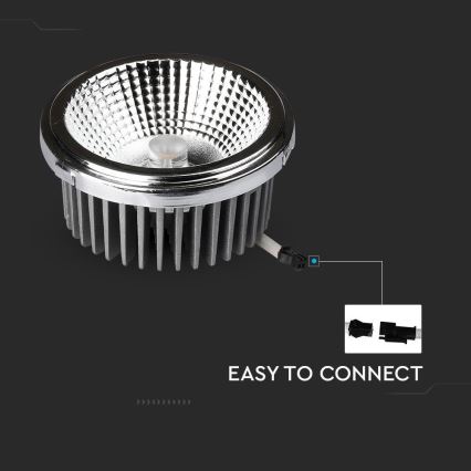 LED Спот за вграждане LED/20W/230V 4000K 40°/20° Ø 11 см лъскав хром