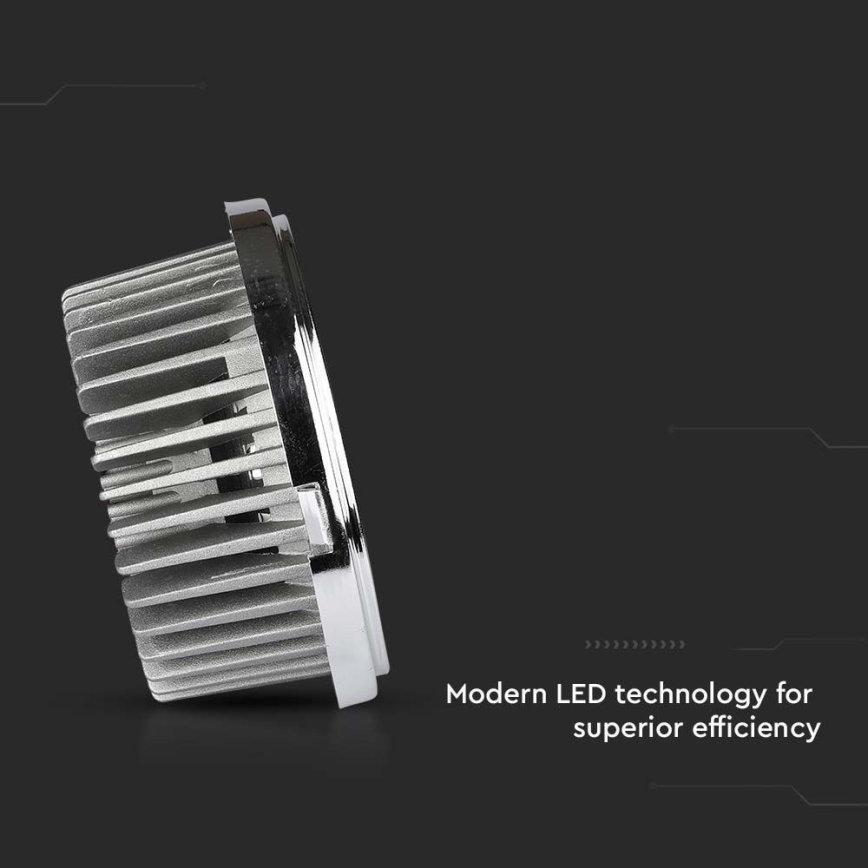LED Спот за вграждане LED/20W/230V 4000K 40°/20° Ø 11 см лъскав хром