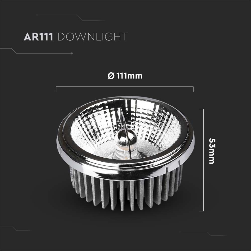 LED Спот за вграждане LED/20W/230V 4000K 40°/20° Ø 11 см лъскав хром