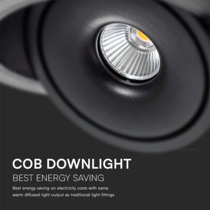 LED Спот за вграждане LED/28W/230V 3000/4000/6400K Ø 20 см черен