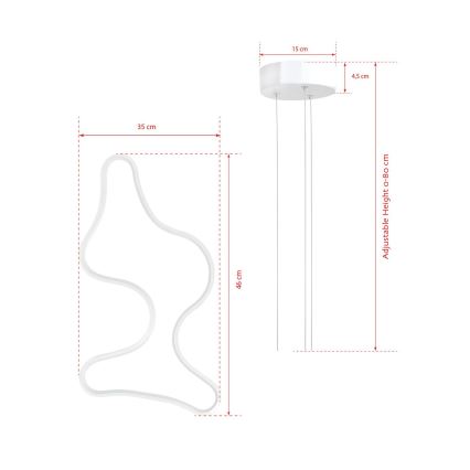 LED Стаен Лустер ARTISAN LED/36W/230V 6500K Бял