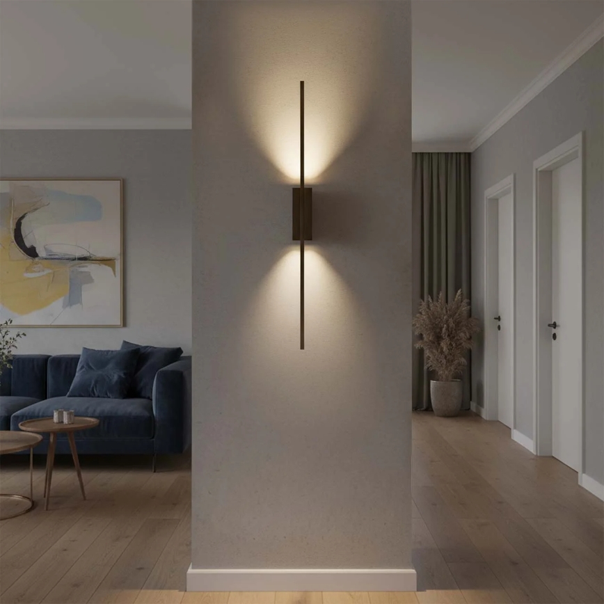 LED стенен аплик AISHA LED/12W/230V 4000K 80 cm черен
