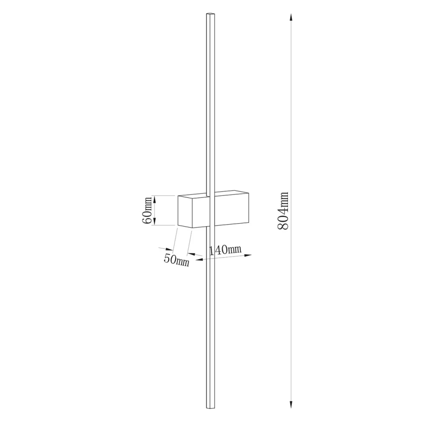LED стенен аплик AISHA LED/12W/230V 4000K 80 cm златист