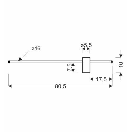 LED стенен аплик ARIAN LED/13W/230V черен