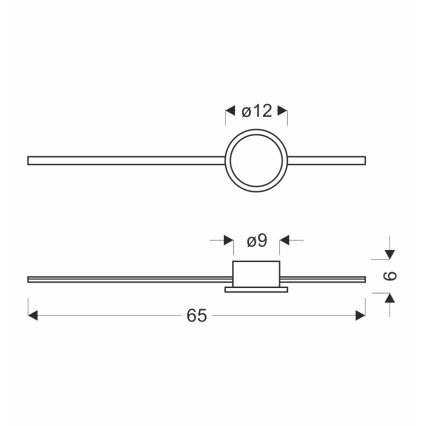 LED стенен аплик BATUTA LED/12W/230V златен