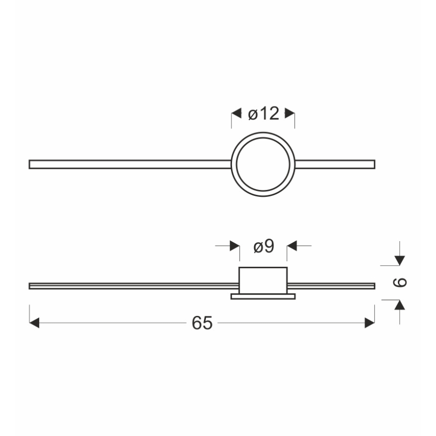 LED стенен аплик BATUTA LED/12W/230V златен