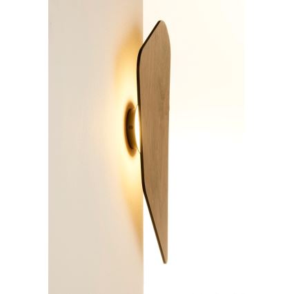 LED стенен аплик BUTTON LED/4W/230V 33x16,5 cm декор орех