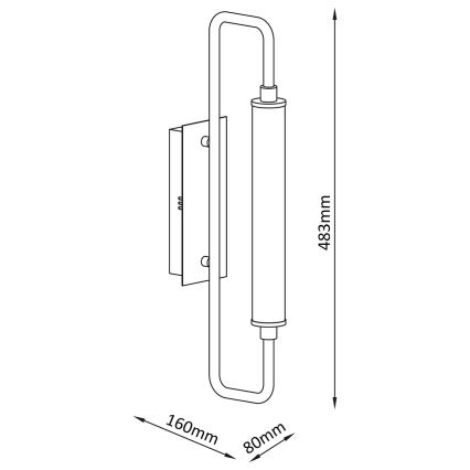 LED стенен аплик FELICJA LED/10W/230V 4000K черен