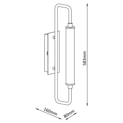 LED стенен аплик FELICJA LED/14W/230V 4000K черен