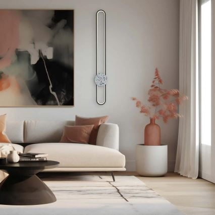 LED стенен аплик FLORENTYNA LED/24W/230V 4000K черен/бял