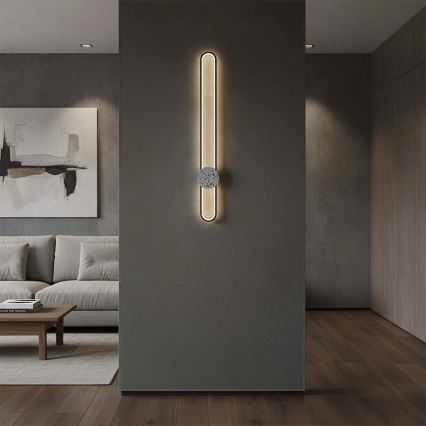 LED стенен аплик FLORENTYNA LED/24W/230V 4000K черен/бял