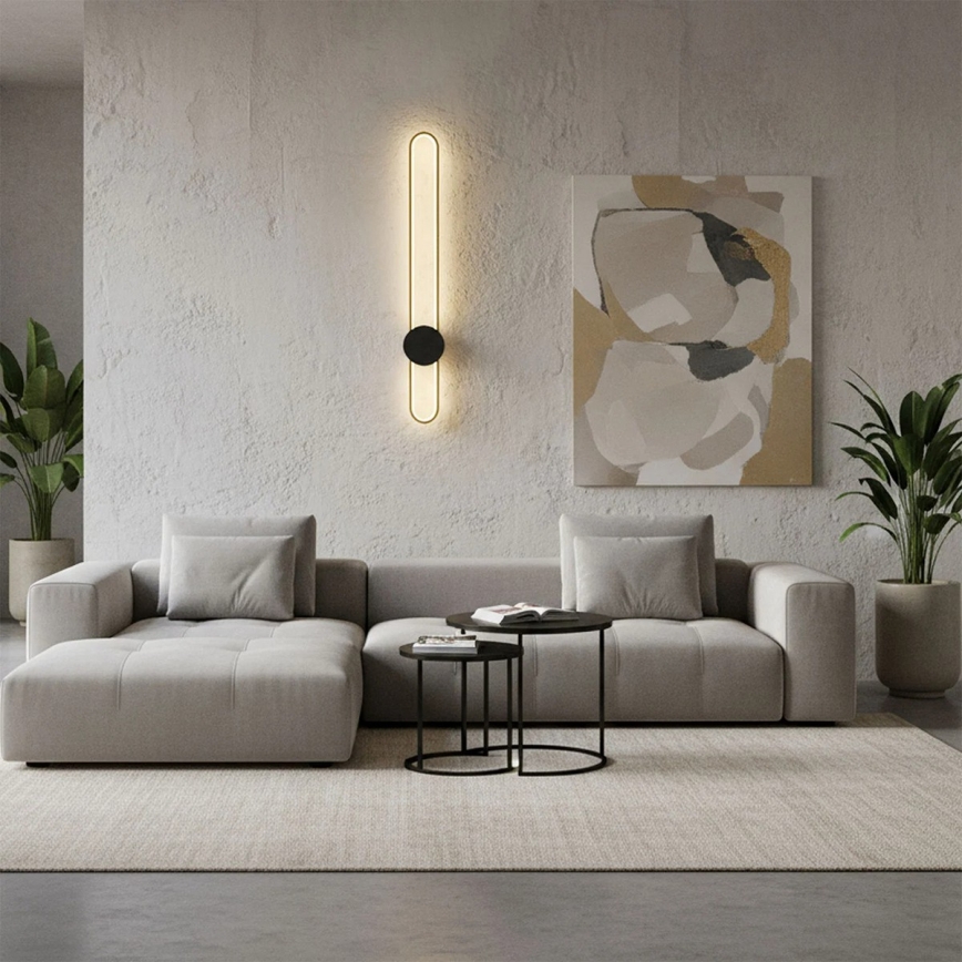 LED стенен аплик FLORENTYNA LED/24W/230V 4000K златисто/черно