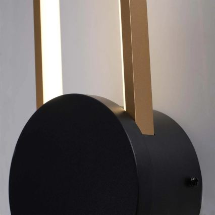 LED стенен аплик FLORENTYNA LED/24W/230V 4000K златисто/черно