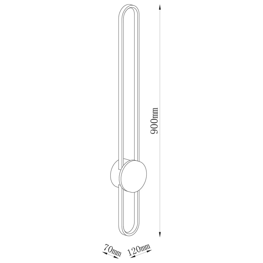 LED стенен аплик FLORENTYNA LED/24W/230V 4000K златисто/черно