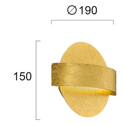 LED стенен аплик KOBEN LED/11W/230V златен