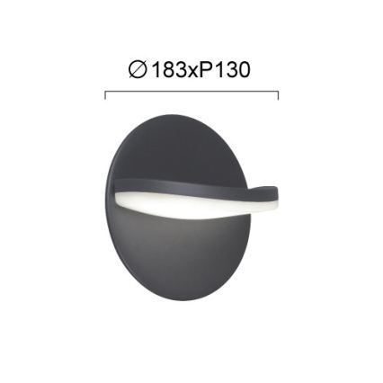 LED стенен аплик LETTY LED/16W/230V антрацит