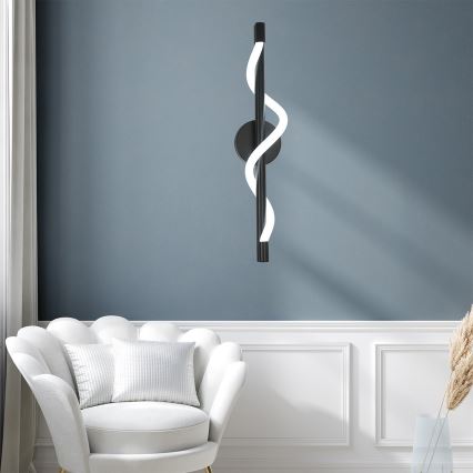 LED стенен аплик MELECA LED/12W/230V 3000/4000/6000K черен