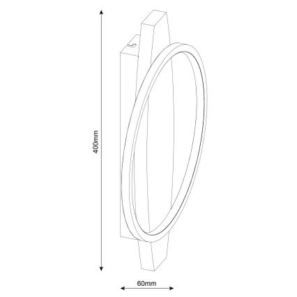 LED стенен аплик MELISA LED/12W/230V, цвят бор