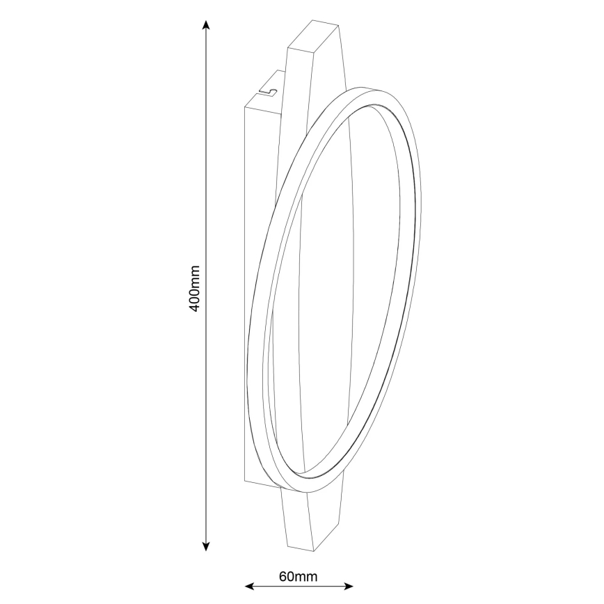 LED стенен аплик MELISA LED/12W/230V, цвят бор