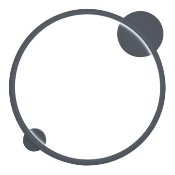 LED стенен аплик SATURNO LED/25W/230V Ø 50 см IP44 черен