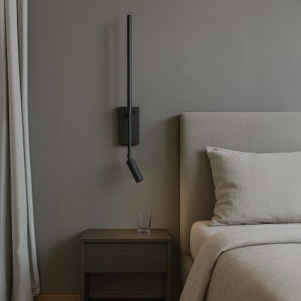 LED стенен аплик TORCH LED/6W/230V + LED/3W, черен