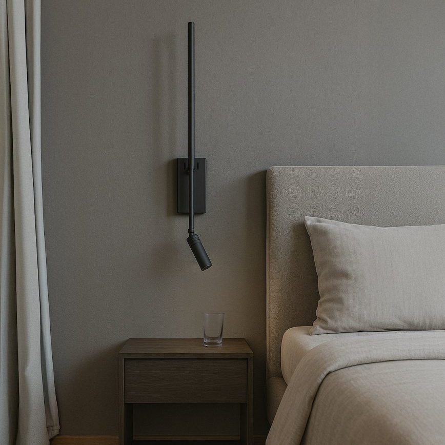 LED стенен аплик TORCH LED/6W/230V + LED/3W, черен