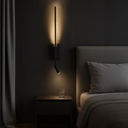 LED стенен аплик TORCH LED/6W/230V + LED/3W, черен