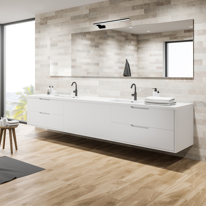 LED стенен аплик за баня SHINE LED/11W/230V 45 cm IP44 черен