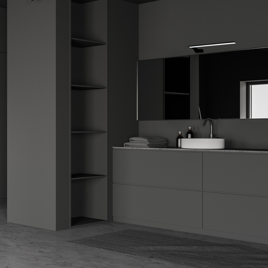 LED стенен аплик за баня SHINE LED/11W/230V 45 cm IP44 черен