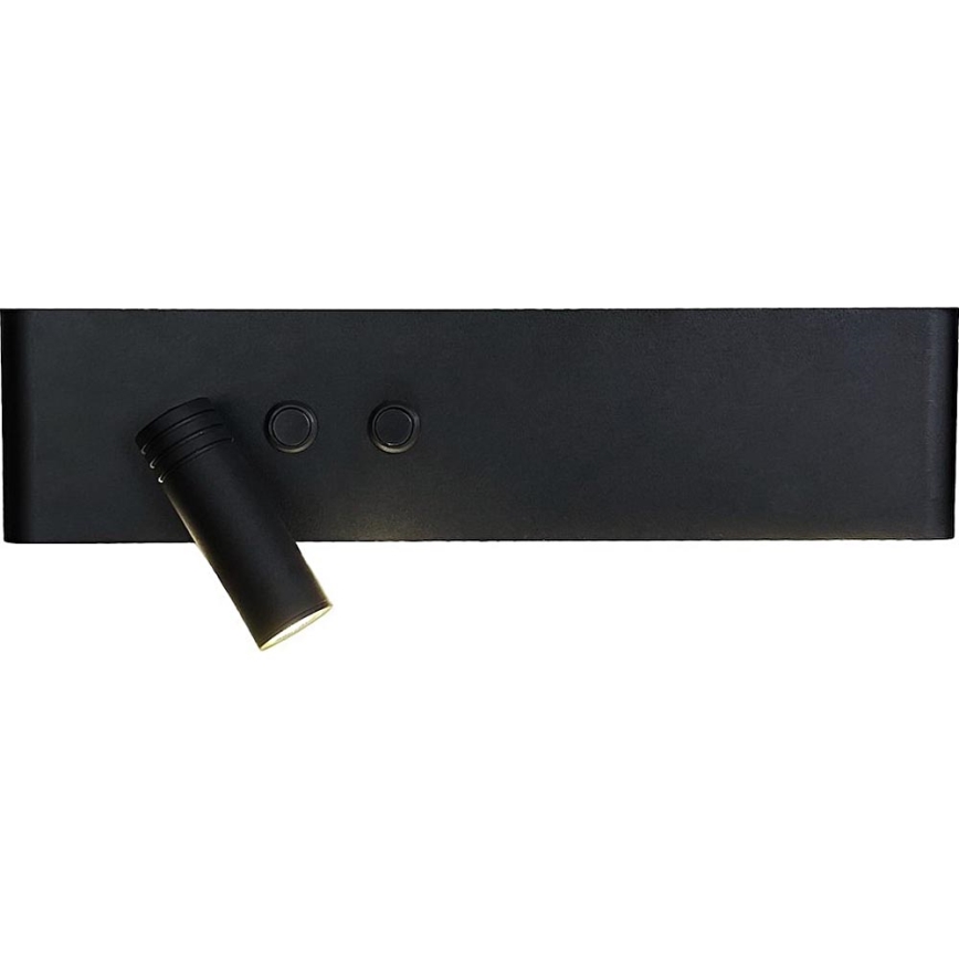 LED стенен насочващ осветител RESORT LED/10W/230V + LED/3W, черен ляв