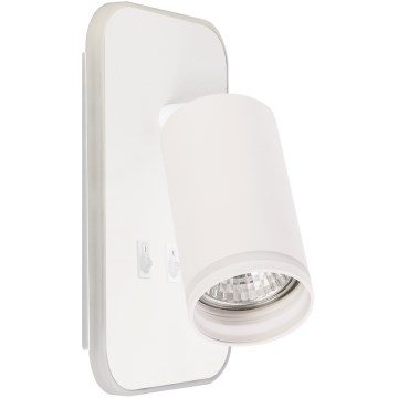 LED стенен насочващ аплик PIPE 1xGU10/10W/230V + LED/6W бял