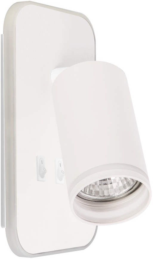 LED стенен насочващ аплик PIPE 1xGU10/10W/230V + LED/6W бял