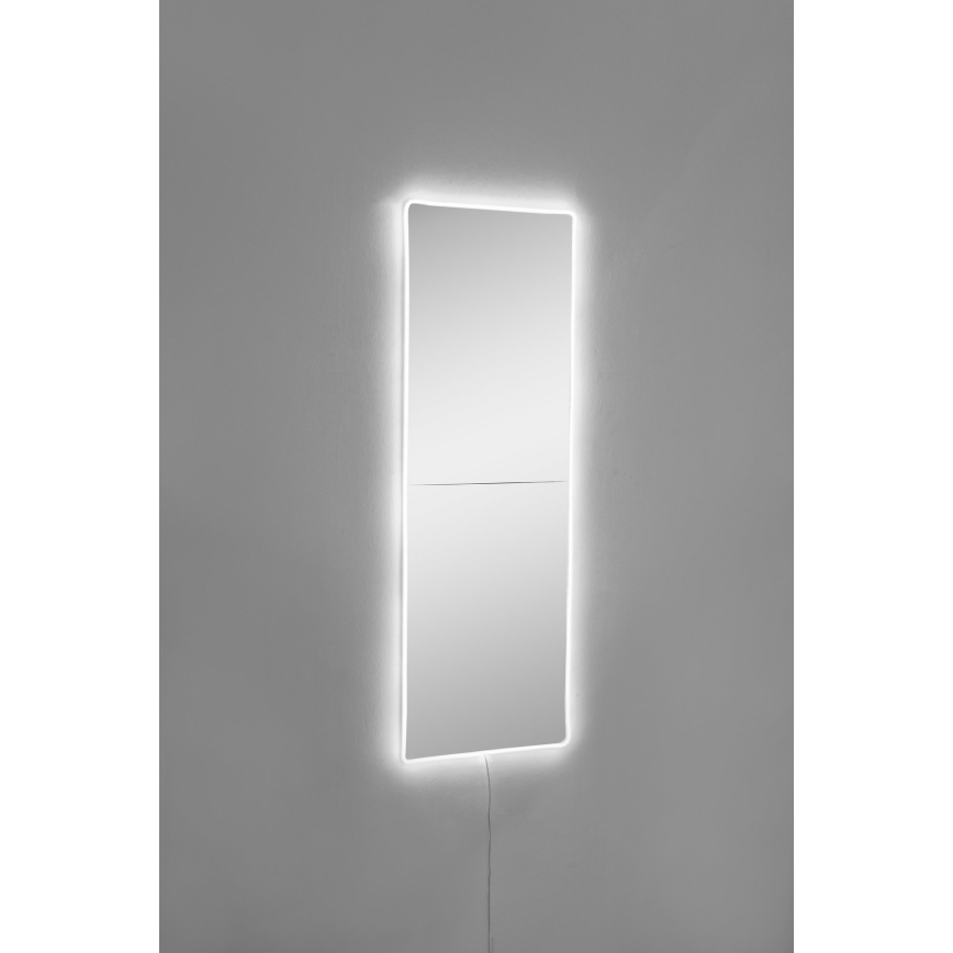 LED стенно огледало с подсветка RECTANGULAR 80x20 см бяло