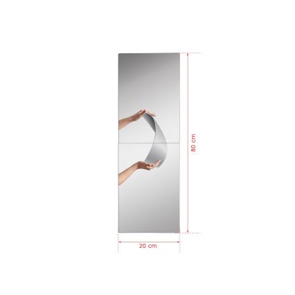 LED стенно огледало с подсветка RECTANGULAR 80x20 см бяло