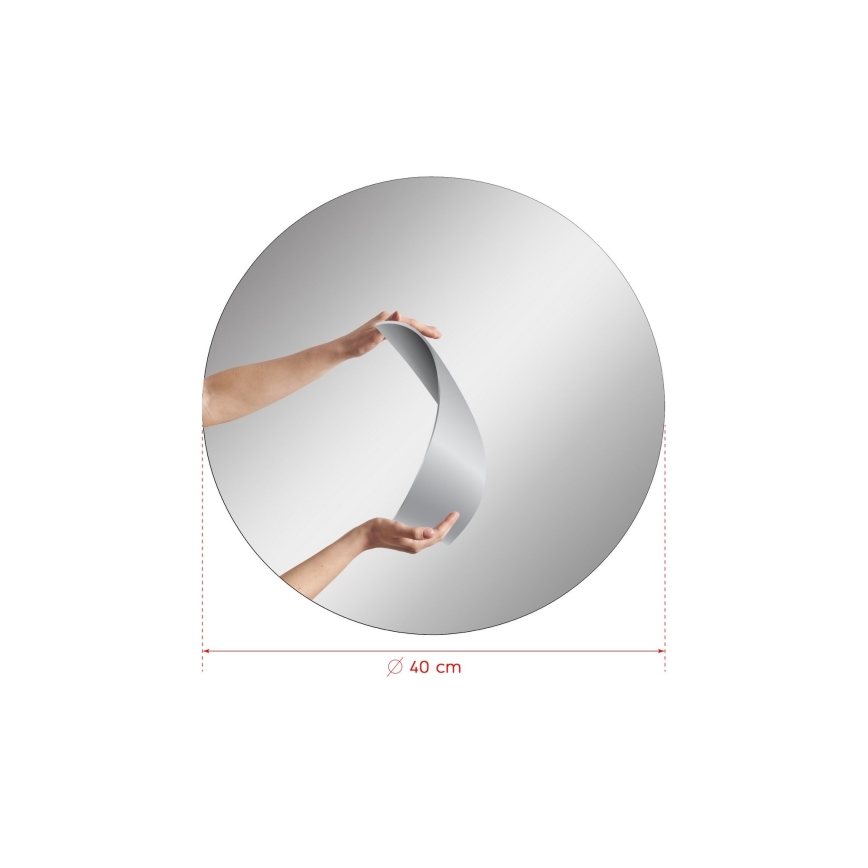 LED стенно огледало с подсветка ROUND Ø 40 см бяло