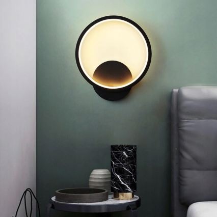 LED стенен осветител LED/14W/230V черен