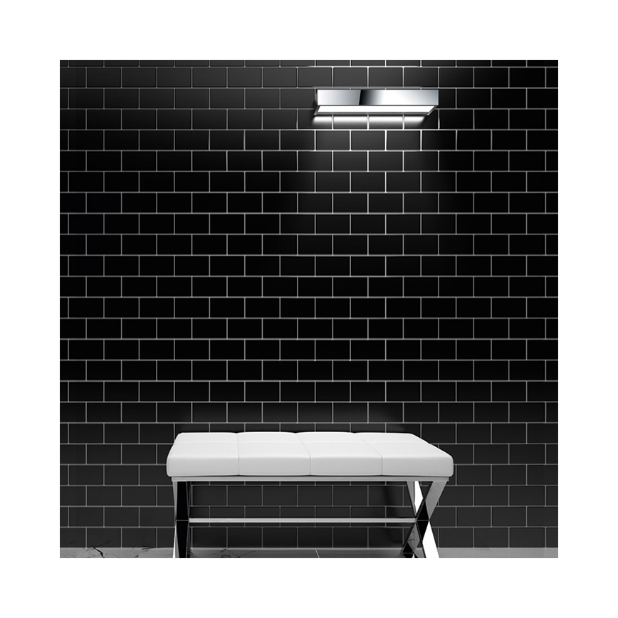 LED стенен осветител за баня LED/9W/230V 40 cm IP44 лъскав хром
